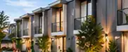 AI-generated contemporary townhouse exterior